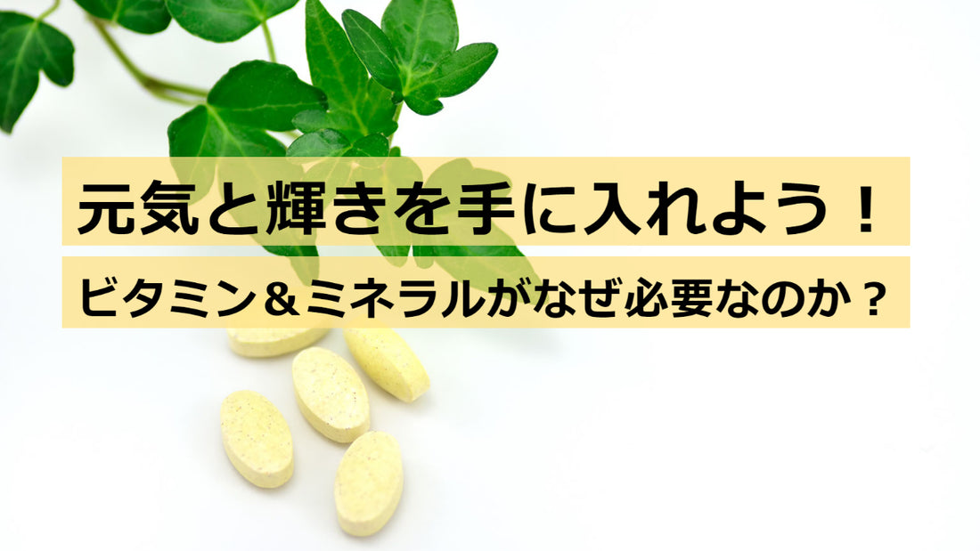 元気と輝きを手に入れよう！ビタミン＆ミネラルのサプリメントで理想の健康へ