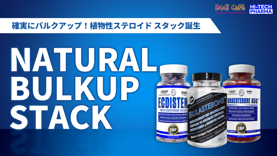 【新発売】アメリカ最新トレンド！3種の植物性ステロイドをセットで試そう！Natural Bulkup Stack