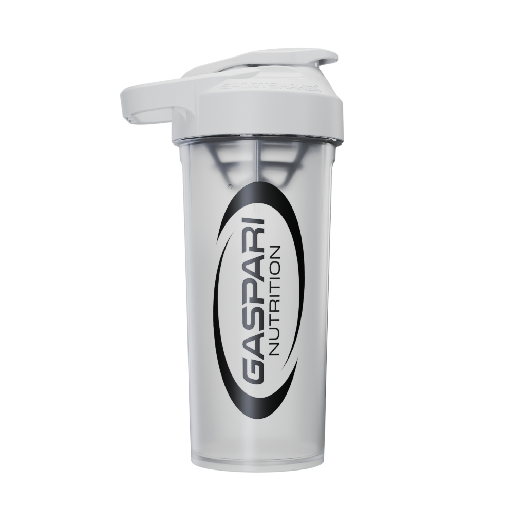 無料ギフト→Gaspari Premium Shaker - Frosted White/Black Logo