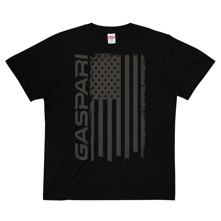 フラッグ縦型GASPARIロゴTシャツユニセックス