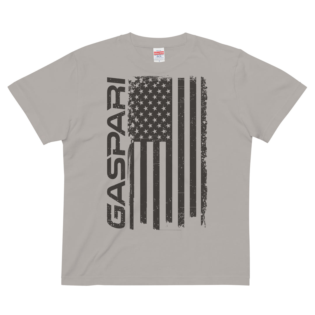 フラッグ縦型GASPARIロゴTシャツユニセックス