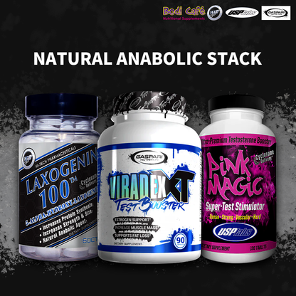 Natural Anabolic Stack - Pink Magic / Laxogenin100 / Viradex XT